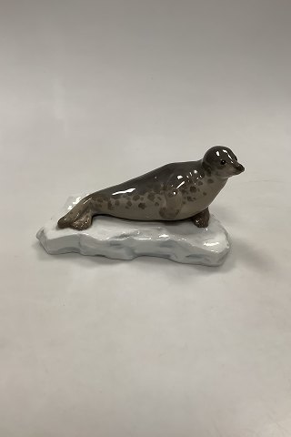 German / French Porcelain Figurine of Seal on ice