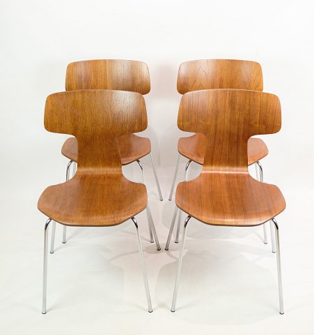 Sæt af fire spisestuestole - Arne Jacobsen - Teak træ - Fritz Hansen - 
1960