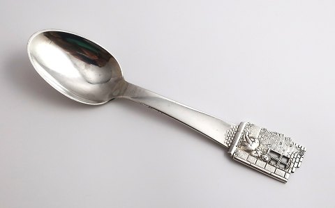 H. C. Andersen fairy tale. Child spoon. Silver cutlery. The little girl with the 
sulfur sticks. Silver (830). Length 15 cm