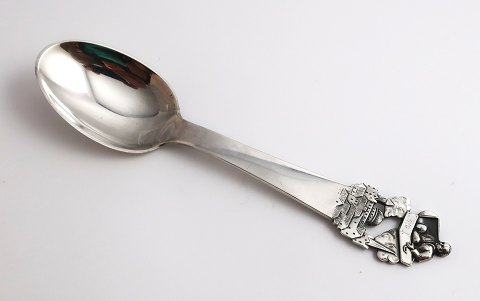 H. C. Andersen fairy tale. Child spoon. Silver cutlery. The Flying Trunk. Silver 
(830). Length 15 cm