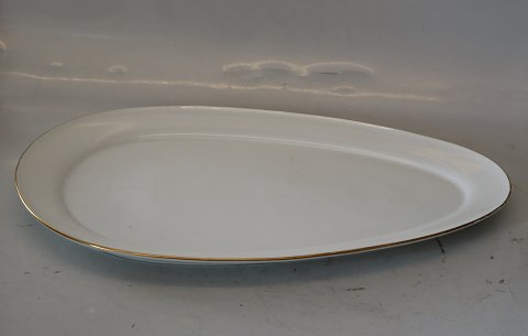 015 Stort ovalt stegefad 39,5 cm (315) Leda B&G porcelæn