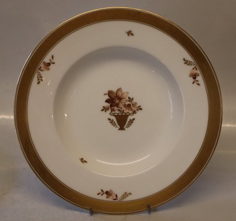 10516-595 Small soup rim plate 22.5 cm Golden Basket Royal Copenhagen