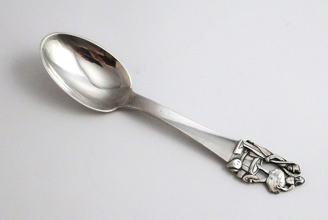 H. C. Andersen fairy tale. Child spoon. Silver cutlery. The Brave Tin Soldier. 
Silver (830). Length 15 cm