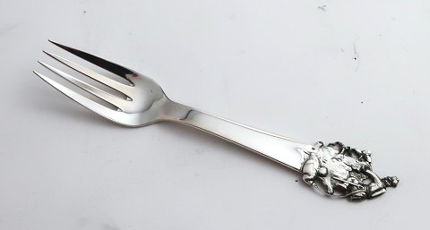 H. C. Andersen eventyrgaffel. Sølvbestik. Fyrtøjet. Sølv (830). Længde 15 cm.