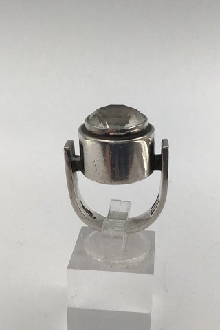 Aage Fausing / Rey Urban Sterling Silver Modern Ring Rock Crystal