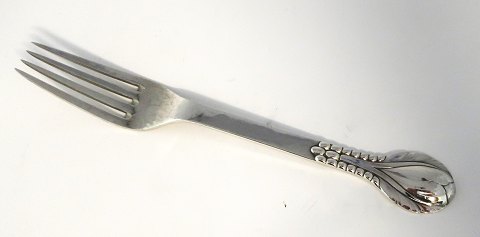 Evald Nielsen. Sølvbestik (830). Bestik no.3. Middagsgaffel. Længde 20,2 cm.