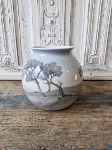 B&G vase decorated with landscape motif no. 8785/472