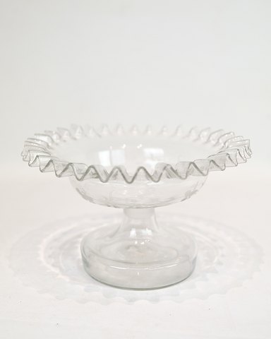 Glass stand - With patterned edges - Fynsk Glassworks - 1890s
Great condition
