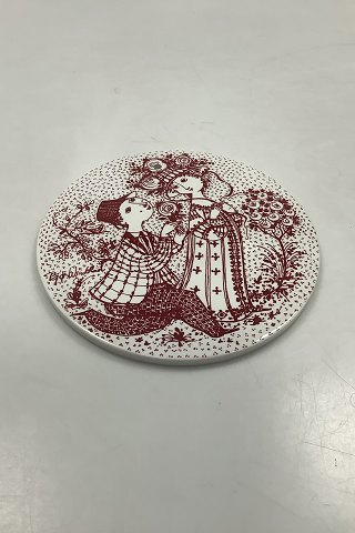 Bjørn Wiinblad: Red June plate from Nymølle - ROSES