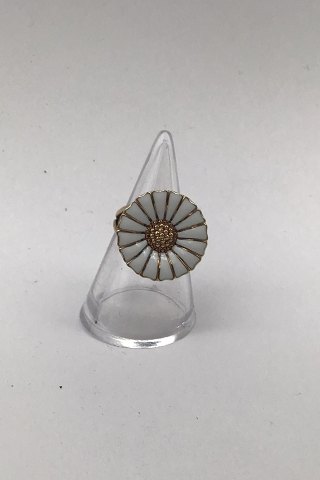 Georg Jensen Sterling Sølv Forgyldt Marguerit Ring