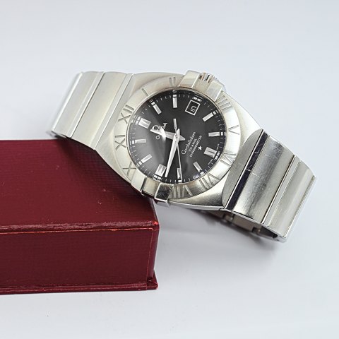 Omega; Constellation Double Eagle armbåndsur med stål rem