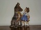 Large Dahl Jensen Figurine, Girl and German Shepherd SOLD