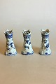 Royal Copenhagen Blue Tranquebar Candleholders Set of The Three Holy Kings