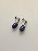 Georg Jensen Sterling Sølv og Lapis Lazuli Øreklips No 4