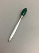 Georg Jensen Sterling Silver Letter Opener with Green Agate No 202