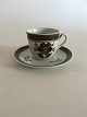 Royal Copenhagen Brun Tranquebar Kaffekop og Underkop No 956