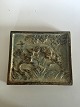 Royal Copenhagen Stentøjs Relief med Pan/faun og Ged af Knud Kyhn No 21676