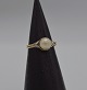 14k guldring m. perle. Str. 50