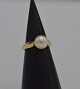 14k guldring m. perle. Str. 50