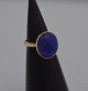 14k guldring m. lapis. Str. 50,5