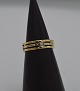 14k guldring m. brillant. Str. 55