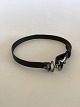 Georg Jensen Henning Koppel Choker Halsbånd No 428B i Sterling Sølv og Læder