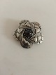 Tidlig Georg Jensen Sølv Broche med Rød Karneol