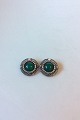 Georg Jensen Sterling Sølv Øreringe med Chrysoprase No 85