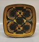 Aluminia Copenhagen Baca Faience RC Faience 790-2884 Yellow tray square tray 
22.3 x 22.3 cm  Johanne Gerber