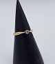 14k guldring m. brillant. Str. 49