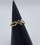 14k guldring m. kvarts. Str. 50,5