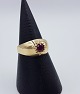 14k guldring m. rubin. Str. 57,5