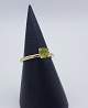 14k guldring m. peridot. Str. 53