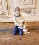 B&G Figure - Boy with dog no. 2334