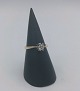 14k guldring m. brilliant, str. 54.5