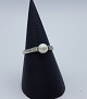 14k ring m. perle og brillanter, str. 57,5