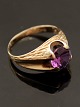 14 carat gold ring size 55 with amethyst