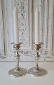 Svend Toxværd on channeled silver candlesticks 17 cm.