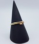 14k guldring m. brillant, str. 59,5