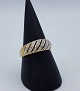 14k guldring m. brillanter, str. 64