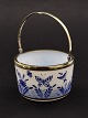 Sugar bowl opaline glass with enamel decorations 19th century