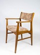 Armstol - Teak - Lyst Stof - Dansk Design - 1960