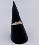 14k guldring m. topas og kvarts, str. 58