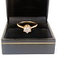 A diamond ring in 14k gold, 0,85 ct. TW - VVS