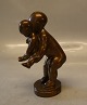 Kai Nielsen no 17 Gilt Bronze Standing Boy with baby 15.5  cm