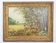 Oil painting, fallow deer, 1940
Great condition
