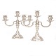 Pair of silver candelabra by K. C. Hermann, Copenhagen 1944. H: 27cm. W: 31cm. 
W. 1.253gr