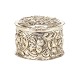 Small early 18th century silver lidded jar. Thore Sørensen, Aalborg, 1701-32. H: 
6cm. D: 8,3cm. W: 99,5gr