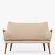 Hans J. Wegner / AP Stolen
AP 20S - Sofa in oak and new textile in Vidar 3 (colour 323 and cushion in 
colour 333).
1 pc. in stock
Renovated
