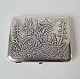 Russian cigarette case in silver decorated with forest part with five bears. 
Pyotr Petrov - Moscow 1908-17